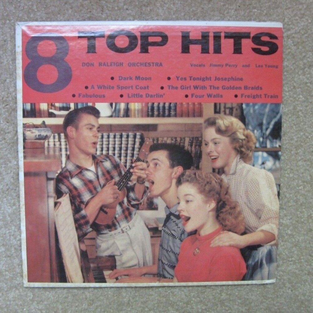 8 TOP HITS  vinyl record - Jimmy Perry, Les Young, Don Raleigh Orchestra - Plymo